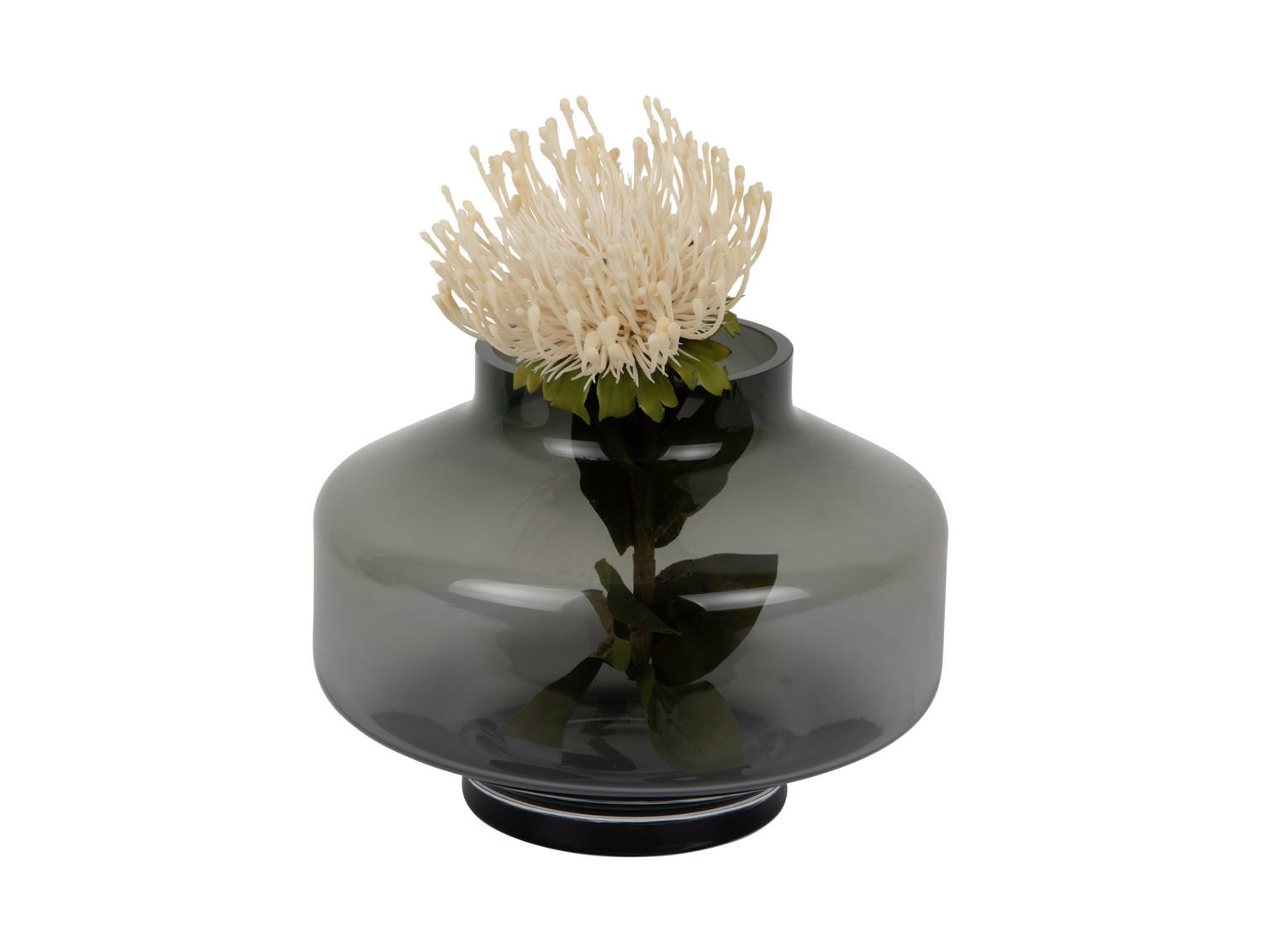 VASE Pasmoso Grau 22/22/16.5 cm - Grau, Glas (16.5cm) - Present Time