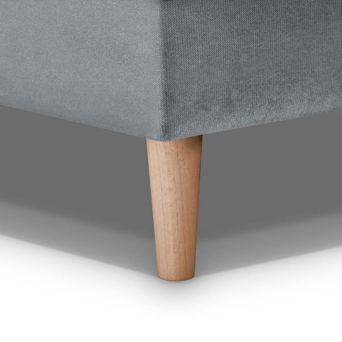 ROHOVÁ POHOVKA Halant s úložným prostorem, univerzální otoman, velurová látka, světle šedá - světle šedá, textil (220/140cm) - Beautysofa