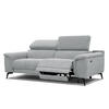RELAXSOFA FIERO 3-Sitzer mit 1 Relaxfunktion, silberfarben - Silberfarben/Schwarz, Holzwerkstoff/Textil (212/82/103cm) - Courtois Laville