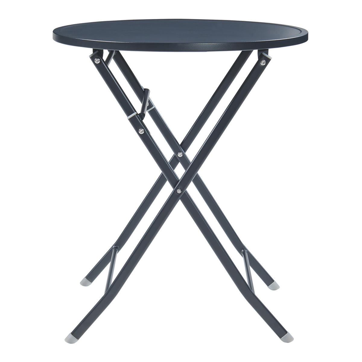 GARTENKLAPPTISCH Sande - Schwarz, Metall (62/62/71cm) - [en.casa]