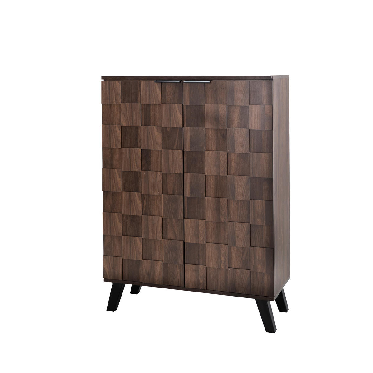 SCHUHSCHRANK Dunkle Holzfarbe 80/35,5/110 cm - Naturfarben, Holzwerkstoff (80/110/35.5cm) - PANGIVO
