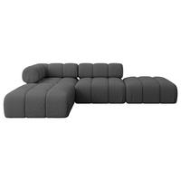 ECKSOFA modulares Sofa Kerru-L1 - 285x190x70 cm Grau Bouclé - Grau, Holzwerkstoff/Textil (285/190cm) - ALTDECOR