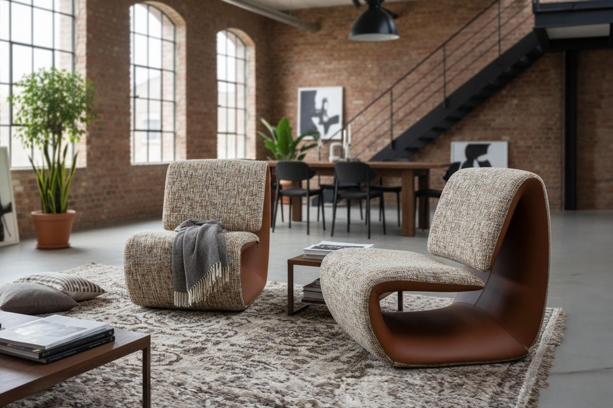 LOUNGESESSEL HAZEL Beige Kunstleder, Webstoff - Beige/Schwarz, Kunststoff/Textil (67/79/89cm) - KAWOLA