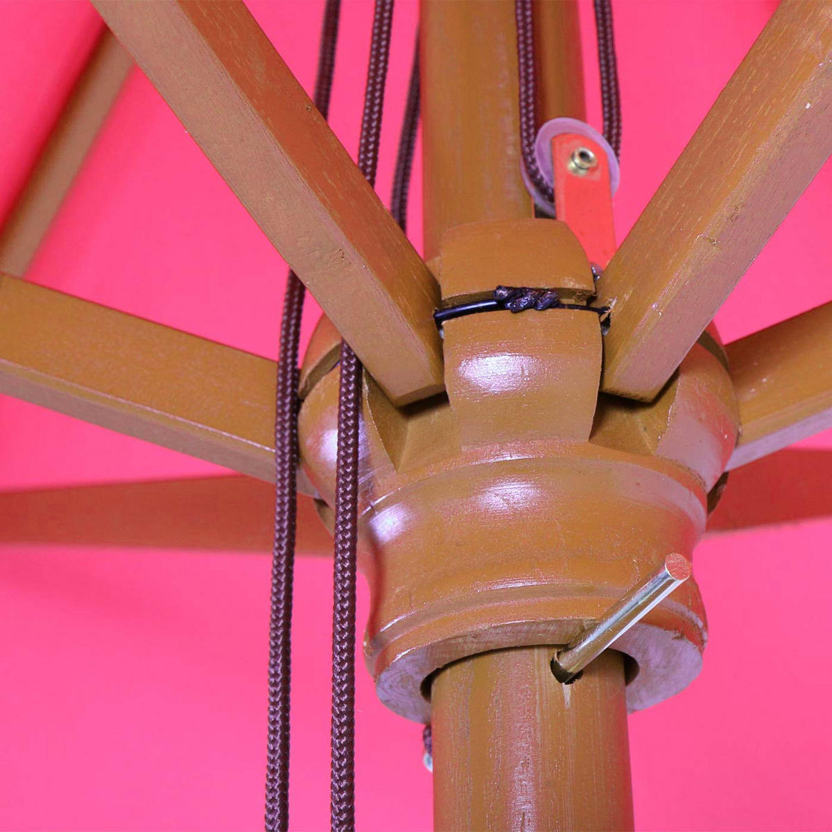 SONNENSCHIRM RUND Altrosa - Altrosa, Holz (300/300cm) - MCW