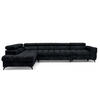 ECKSOFA Pudding Maxi mit Schlaffunktion und Bettkasten - Schwarz, Textil (350/203cm) - Muffo