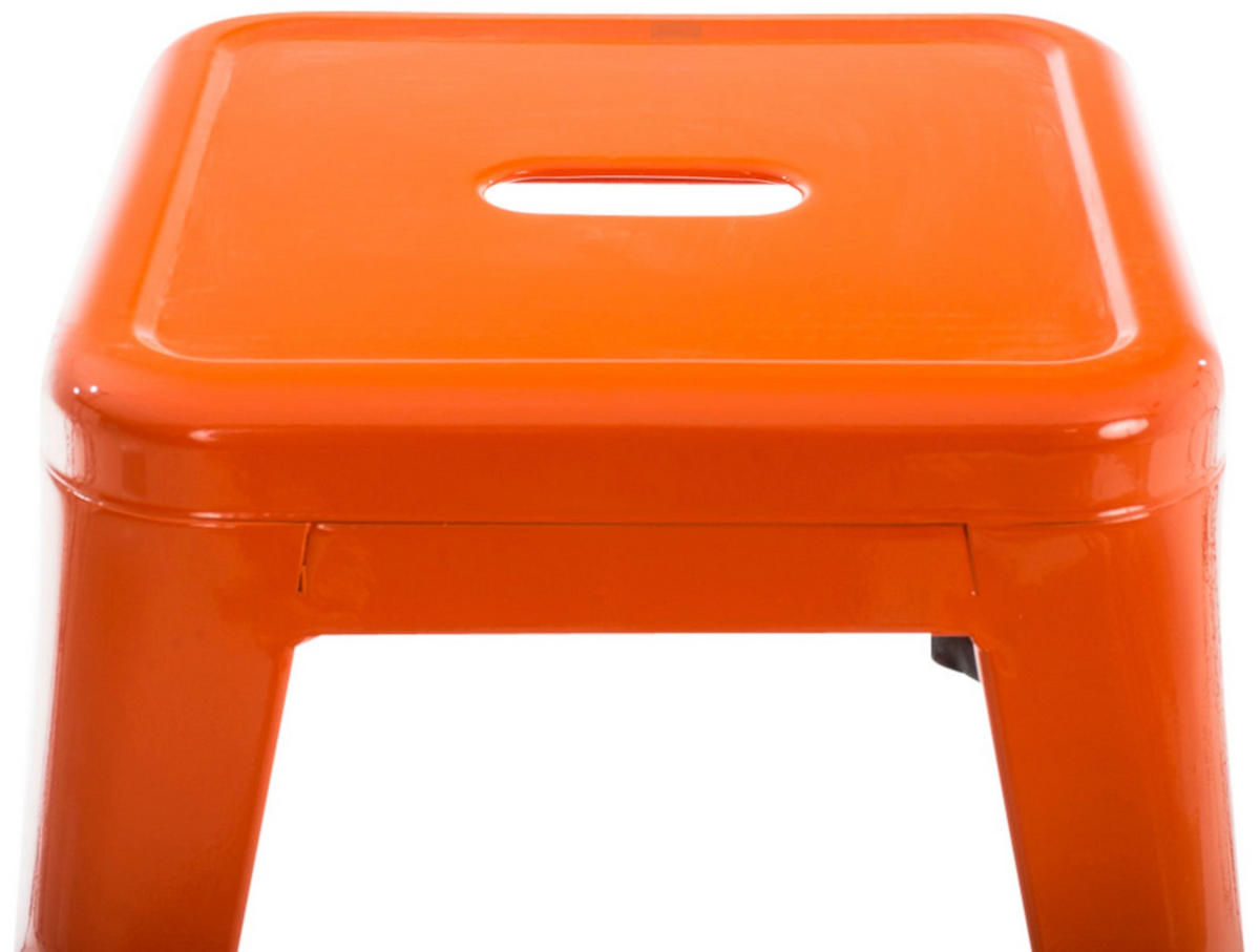 SITZHOCKER 4er Set Arvida orange - Orange, Metall (40/46/40cm) - TPFLiving