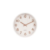 WANDUHR Pure Ø22 cm - Weiß, Holz (22/22/4.5cm) - Karlsson