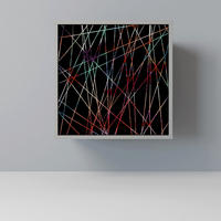 SIDEBOARD LUMINOUS SNARE, Grau, 57,5x42x57,5 cm, Ohne Füße - Multicolor/Grau, Holzwerkstoff (57.5/57.5/42cm) - SpaceRebels