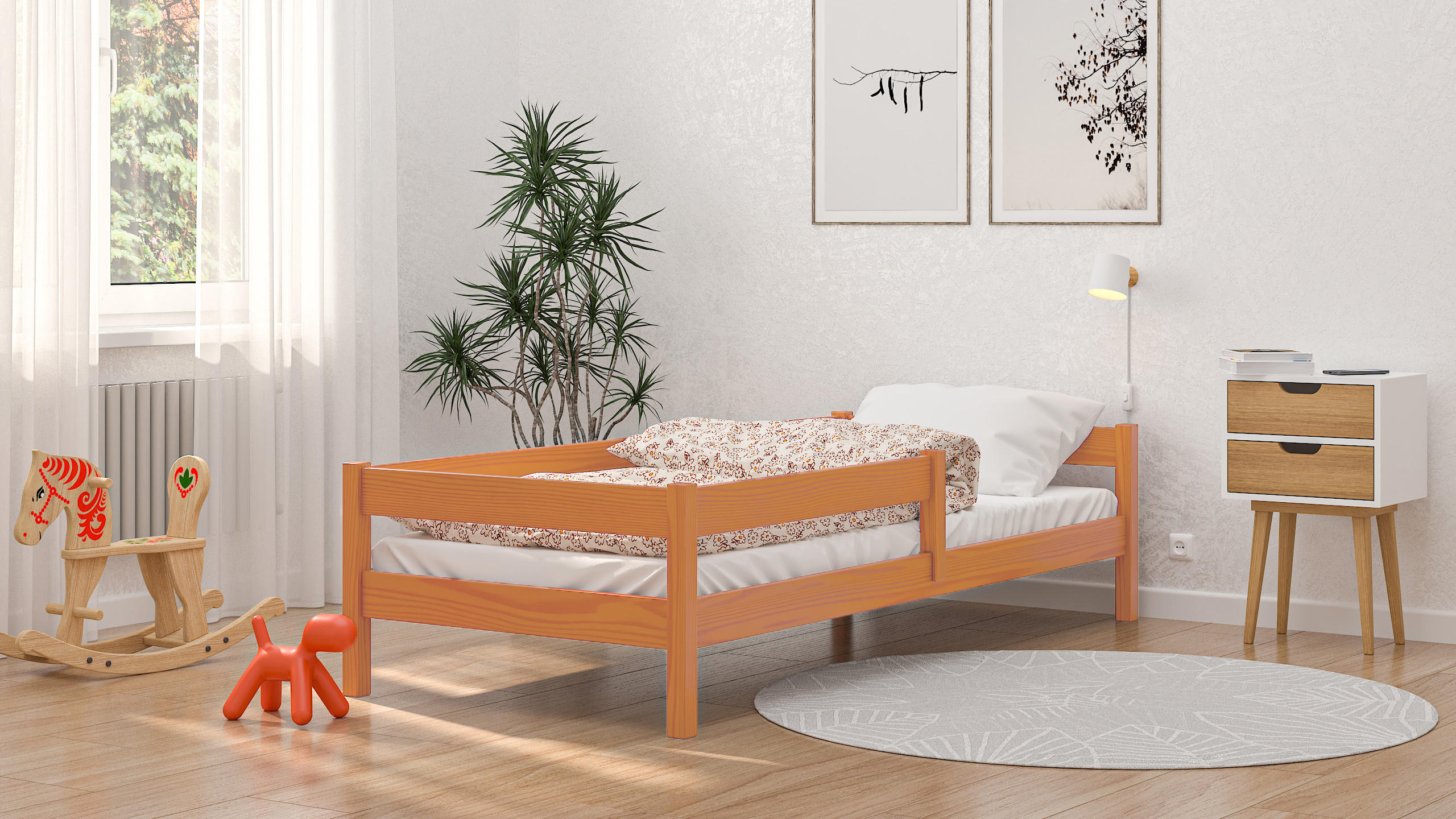 KINDERBETT Mix 140x70 teak - Braun, Holzwerkstoff (70/140cm)