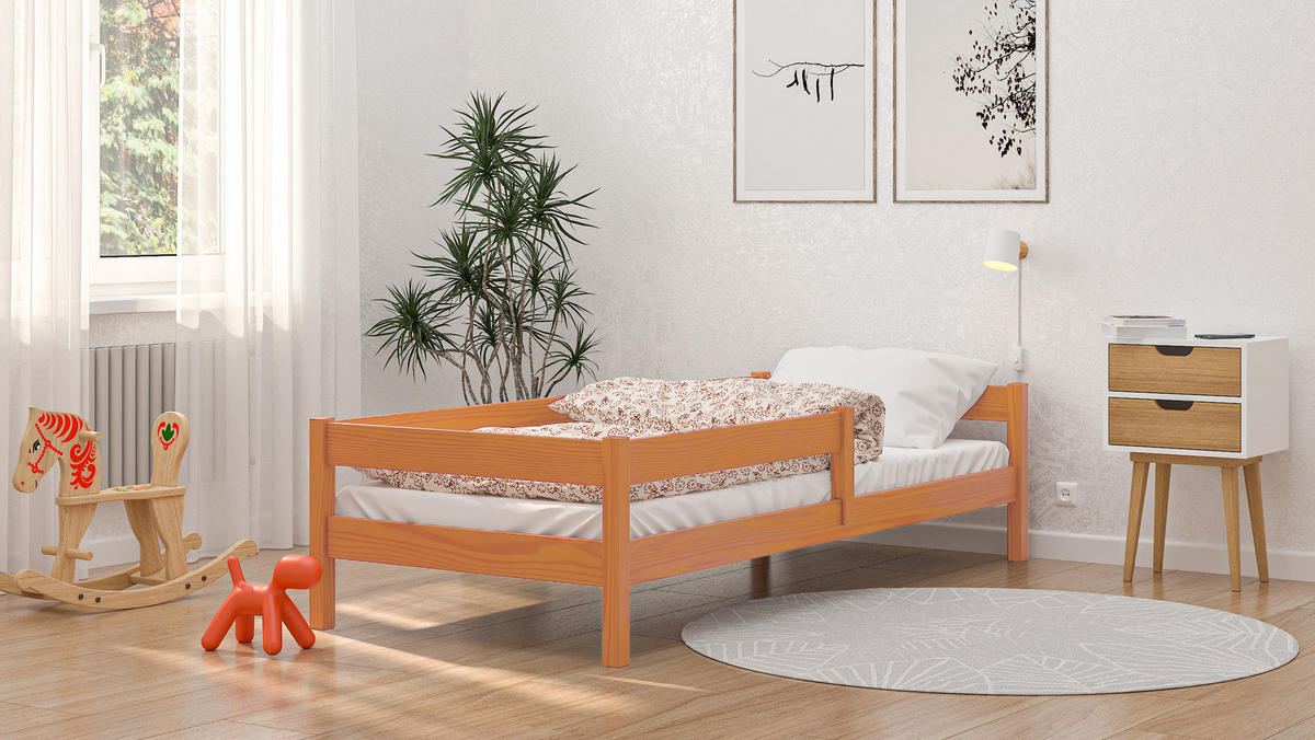 KINDERBETT Mix 160x80 teak - Braun, Holzwerkstoff (80/160cm)