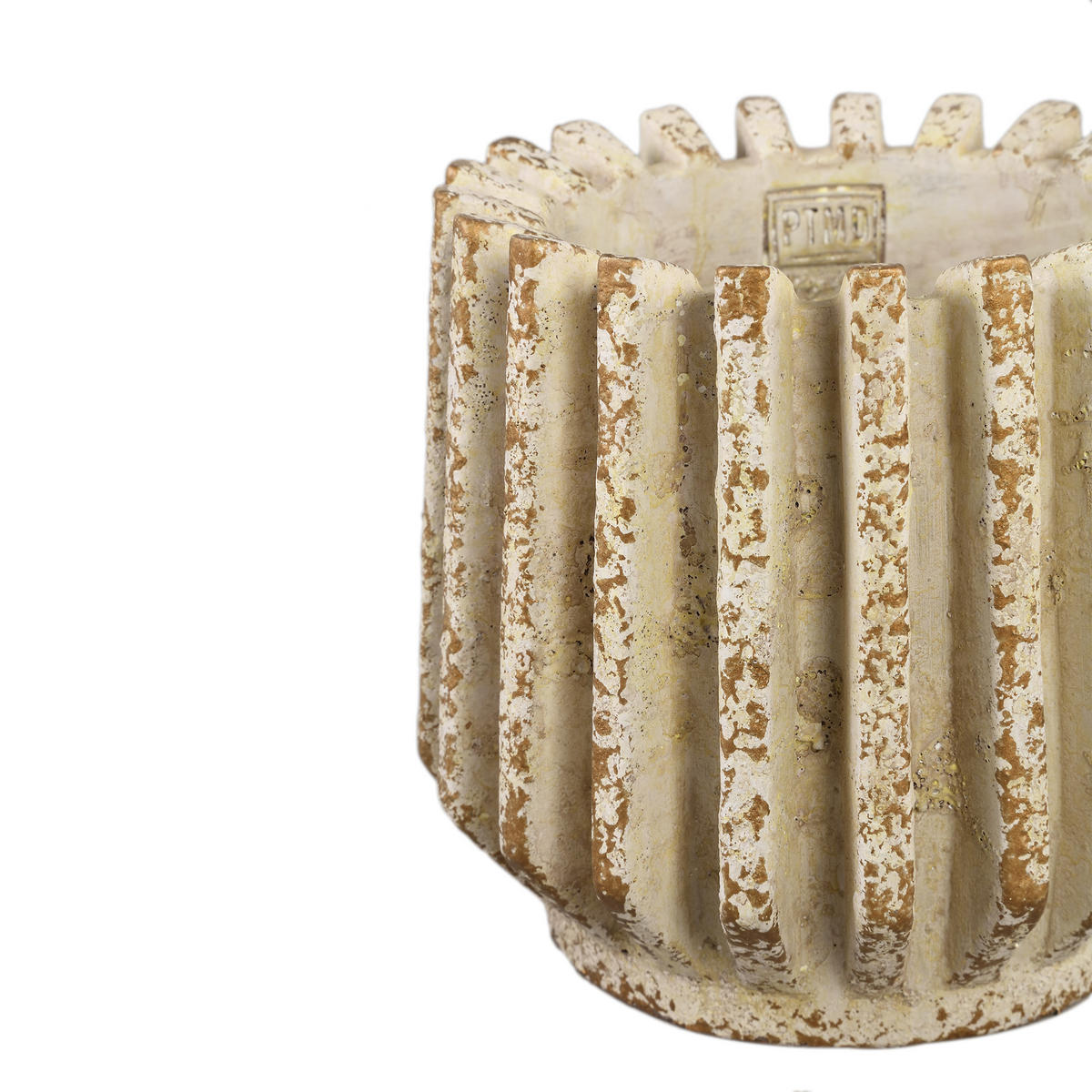 TOPF Zariya Beige 21/21/19cm - Beige, Stein (19cm) - PTMD Collection