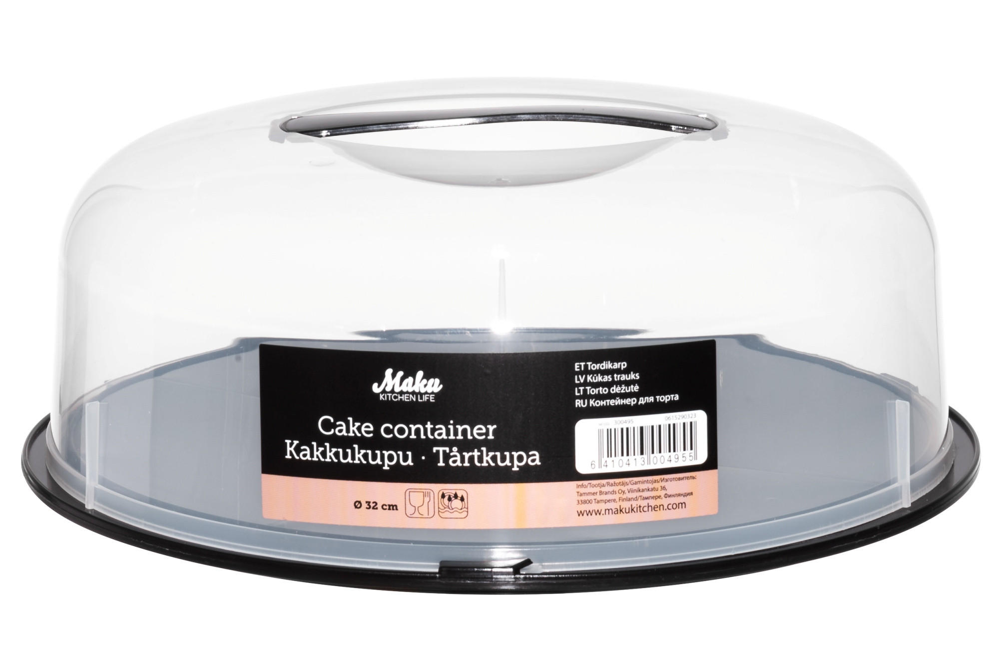 KUCHENBEHÄLTER rund Ø 32 cm - Transparent, Kunststoff (32/12/32cm)