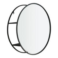WANDSPIEGEL Sunne - Schwarz, Glas/Metall (50/13/50cm) - [en.casa]