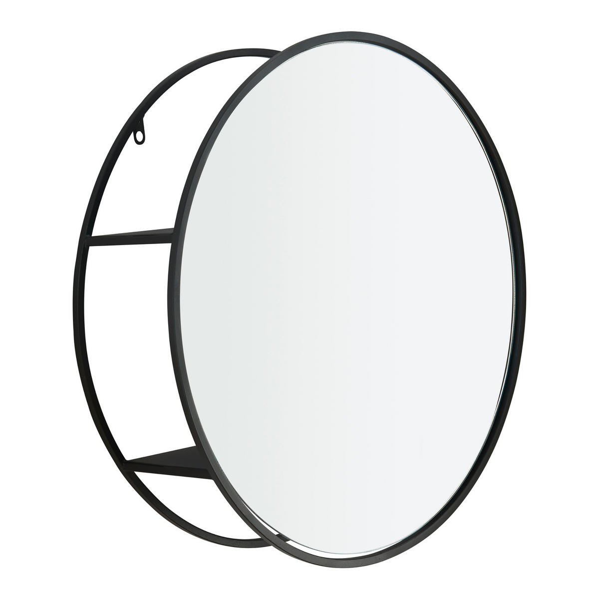WANDSPIEGEL Sunne - Schwarz, Glas/Metall (50/13/50cm) - [en.casa]