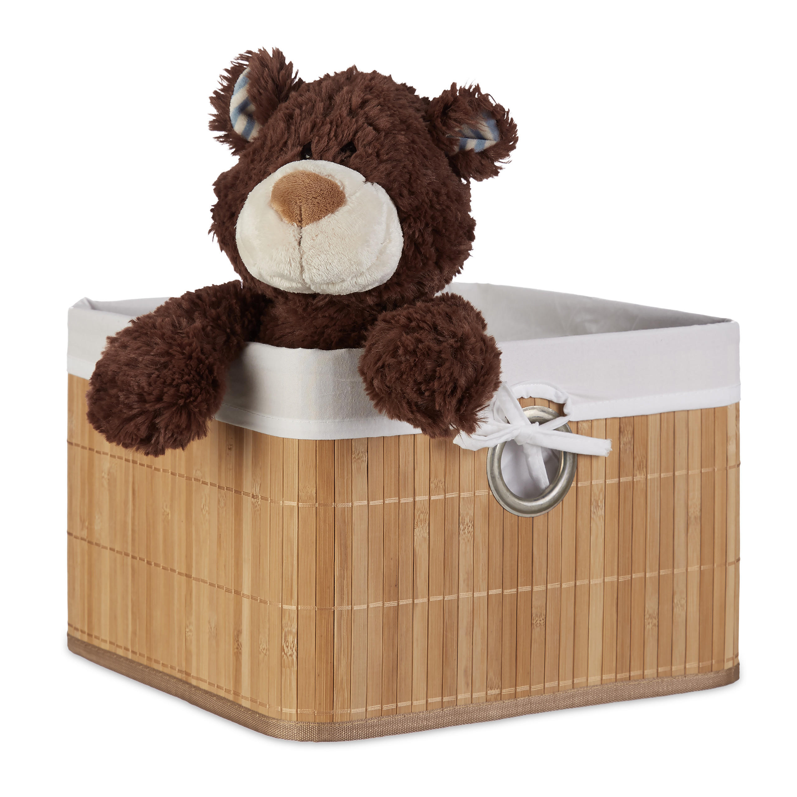 Relaxdays KOŠ Přírodní bambus skládací 31 cm