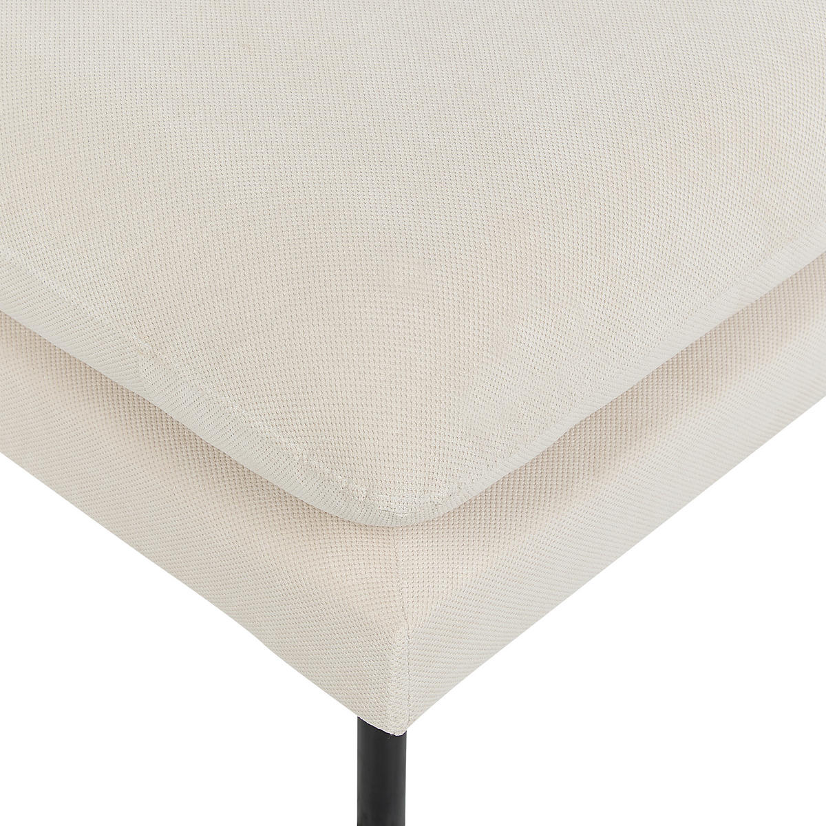 OTTOMANE Stoff Hellbeige Vinterbro - Beige, Textil (70/44/70cm) - Beliani