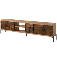TV-BOARD Altholz 240x40x63 natur lackiert LYON #121 - Naturfarben, Holz (240/63/40cm) - Massivmoebel24