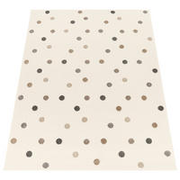 KINDERTEPPICH Punkte Kinderzimmer schmutzabweisend Beige Rechteckig 120x160 - Beige, Textil (120/160cm) - KADIMA DESIGN