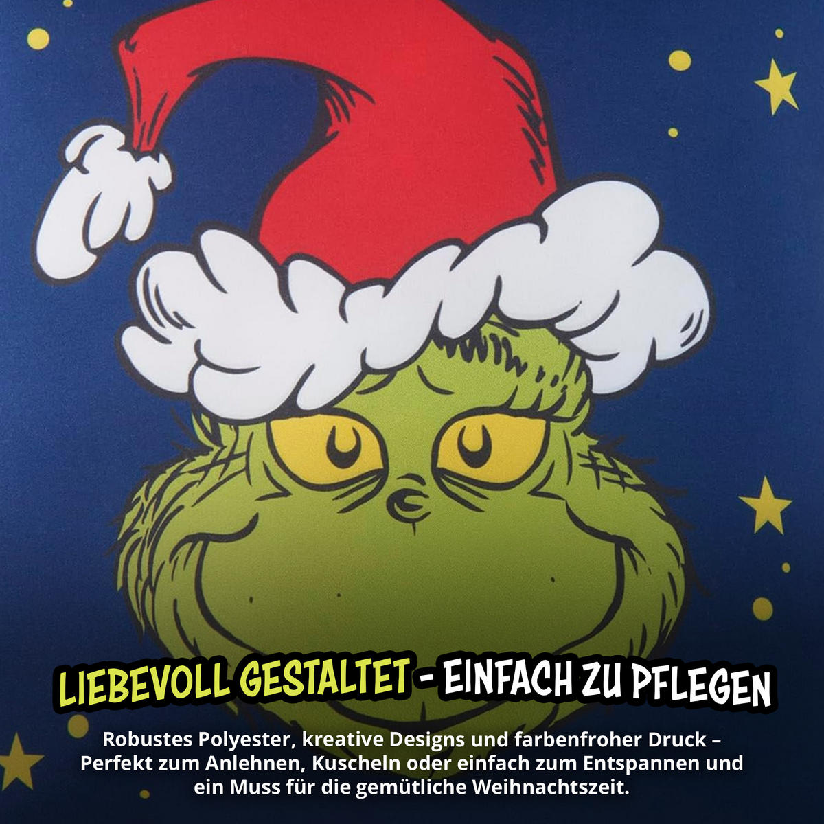 ZIERKISSEN The Grinch blau 30 x 30 cm - Blau, Textil (30/30cm) - United Labels