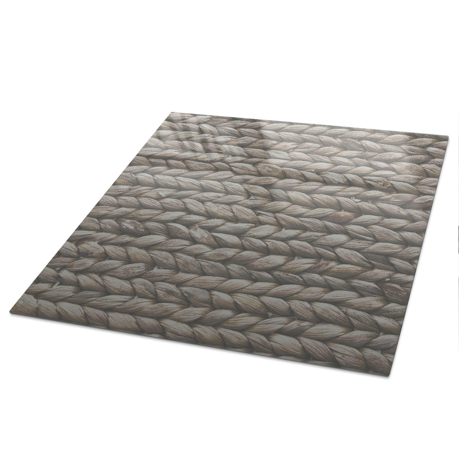 TISCHPLATTE 50x50 cm – Rustikale Textur - Grau, Glas (50/50/0.4cm) - Wallfluent