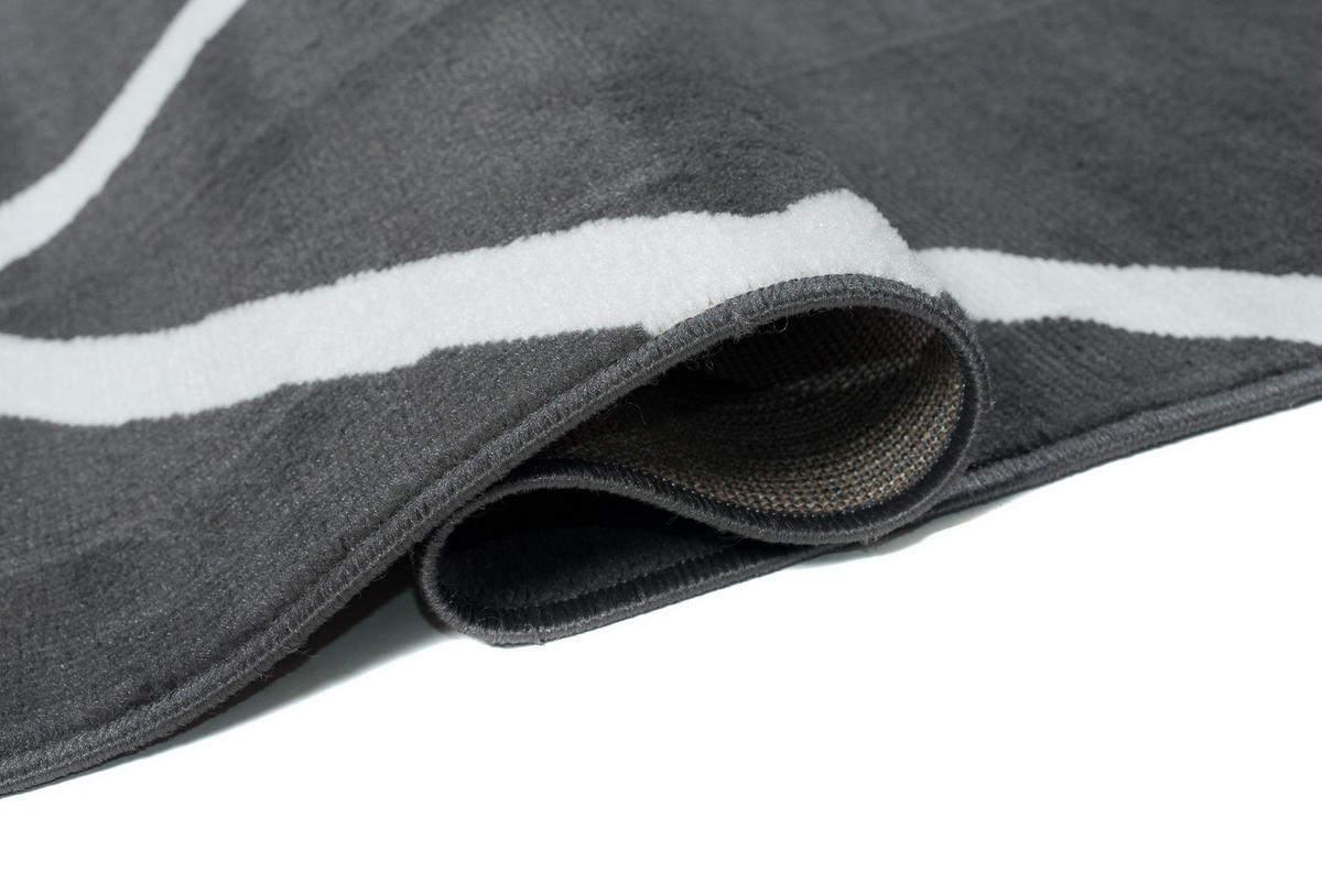 TEPPICH LUXURY Dunkelgrau Karo Marokkanisch 250/300 cm - Dunkelgrau, Textil (250/300cm) - Tapiso