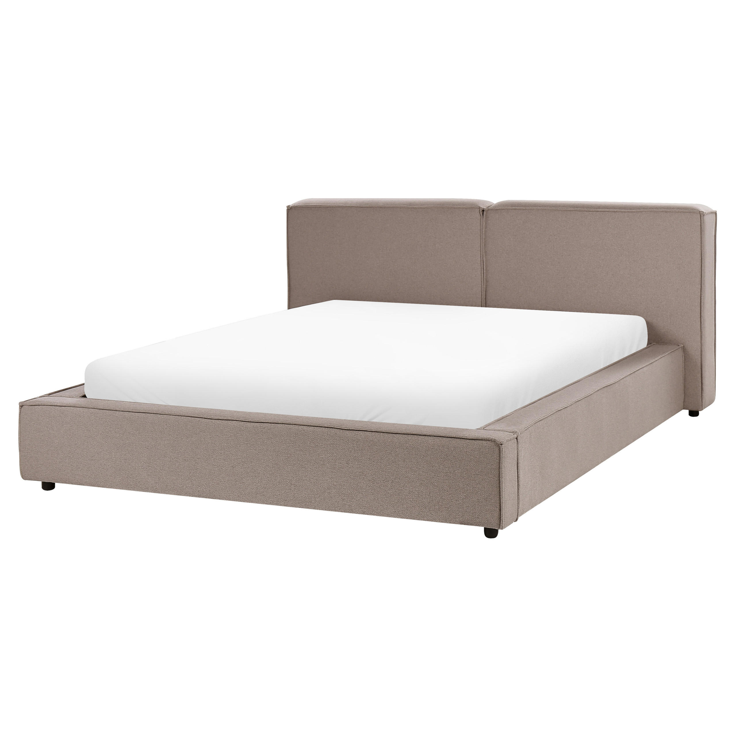 POLSTERBETT mit Lattenrost 160x200 cm Braun Linards - Hellbraun, Textil (160/200cm) - Beliani