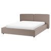 POLSTERBETT mit Lattenrost 160x200 cm Braun Linards - Hellbraun, Textil (160/200cm) - Beliani