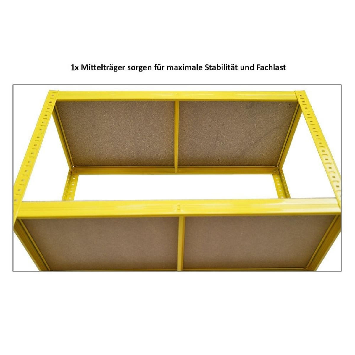 SCHWERLASTREGAL YELLOW BEE, HxBxT 180x90x40cm, Fachlast 175kg, 5 Ebenen, Gelb - Gelb, Metall (90/180/40cm) - PROREGAL