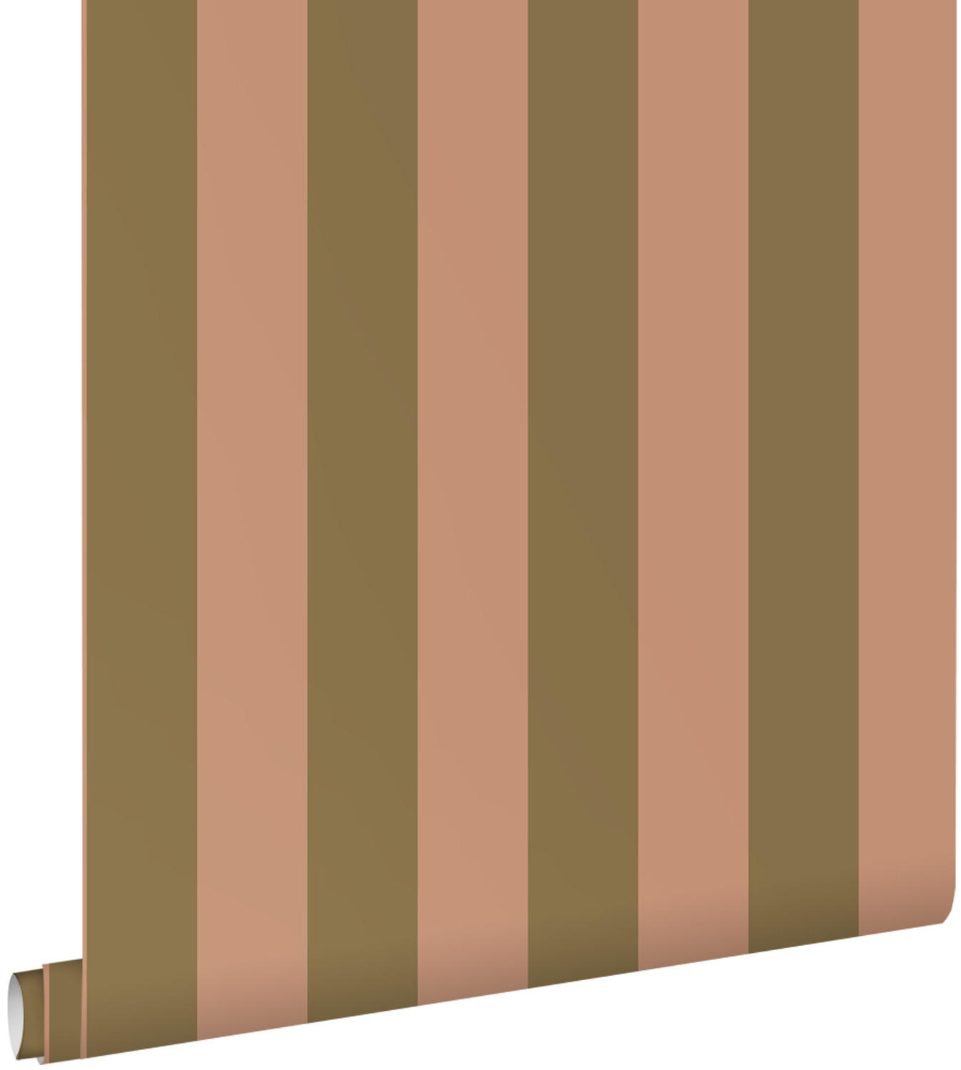 TAPETE Streifenmuster 50 x 900 cm - Terracotta, Papier (50/900cm) - ESTAhome