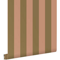 TAPETE Streifenmuster 50 x 900 cm - Terracotta, Papier (50/900cm) - ESTAhome