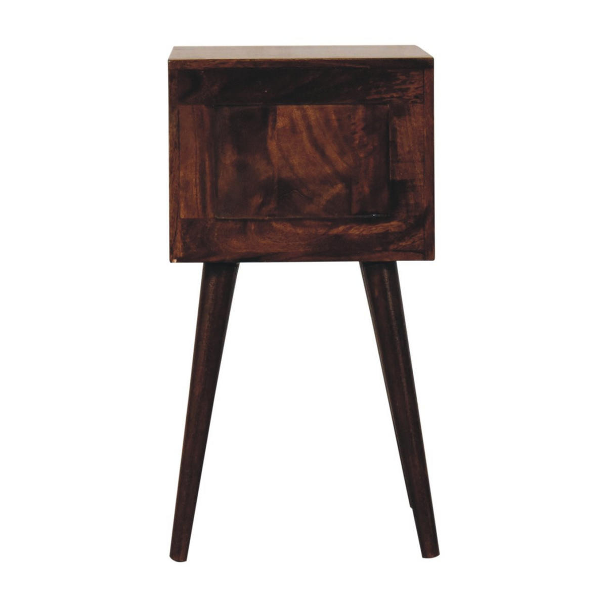 NACHTTISCH California Walnuss-Finish, 2 Schubladen, Dunkelbraun - Dunkelbraun, Holz (30/57/30cm) - Artisan Furniture