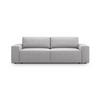 SOFA ausklappbar mit Bettkasten Jodie aus Boucle hellgrau 3 Sitzplätze - Hellgrau, Textil (107/86/247cm) - Micadoni