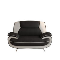 SESSEL, Stoff Kronos, Schwarz + Weiß, Palermo - Schwarz, Holz (128/89/87cm) - Kaiser Möbel