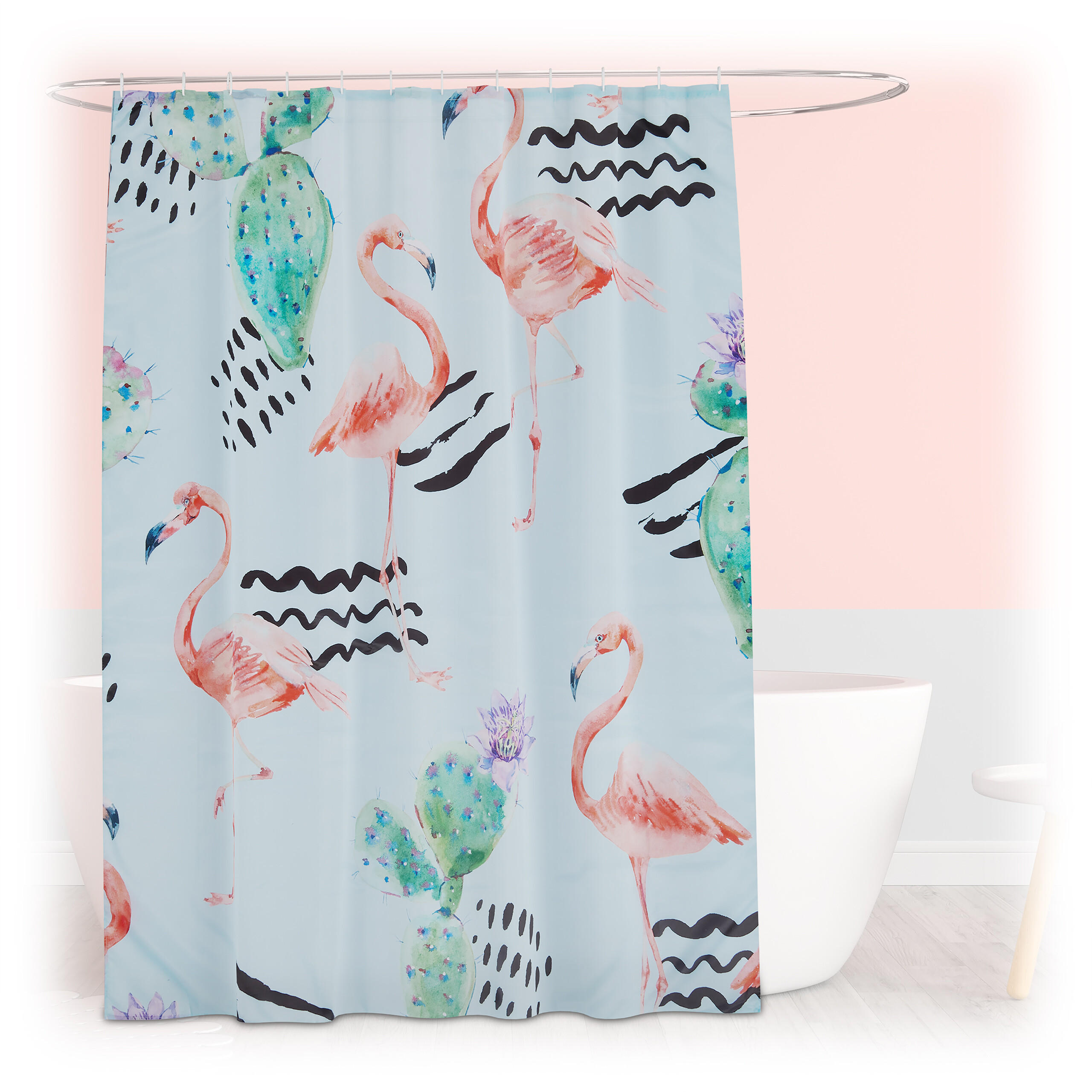 DUSCHVORHANG - Multicolor, Textil (180/0.1cm) - Relaxdays
