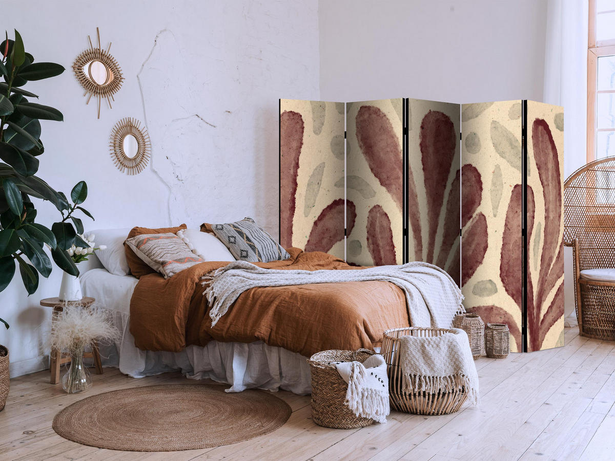 PARAVENT Einseitig Bedruckter 5-tlg 225x172 cm Abstrakte Geometrische - Multicolor, Holz/Textil (225/172/3cm) - Muralo