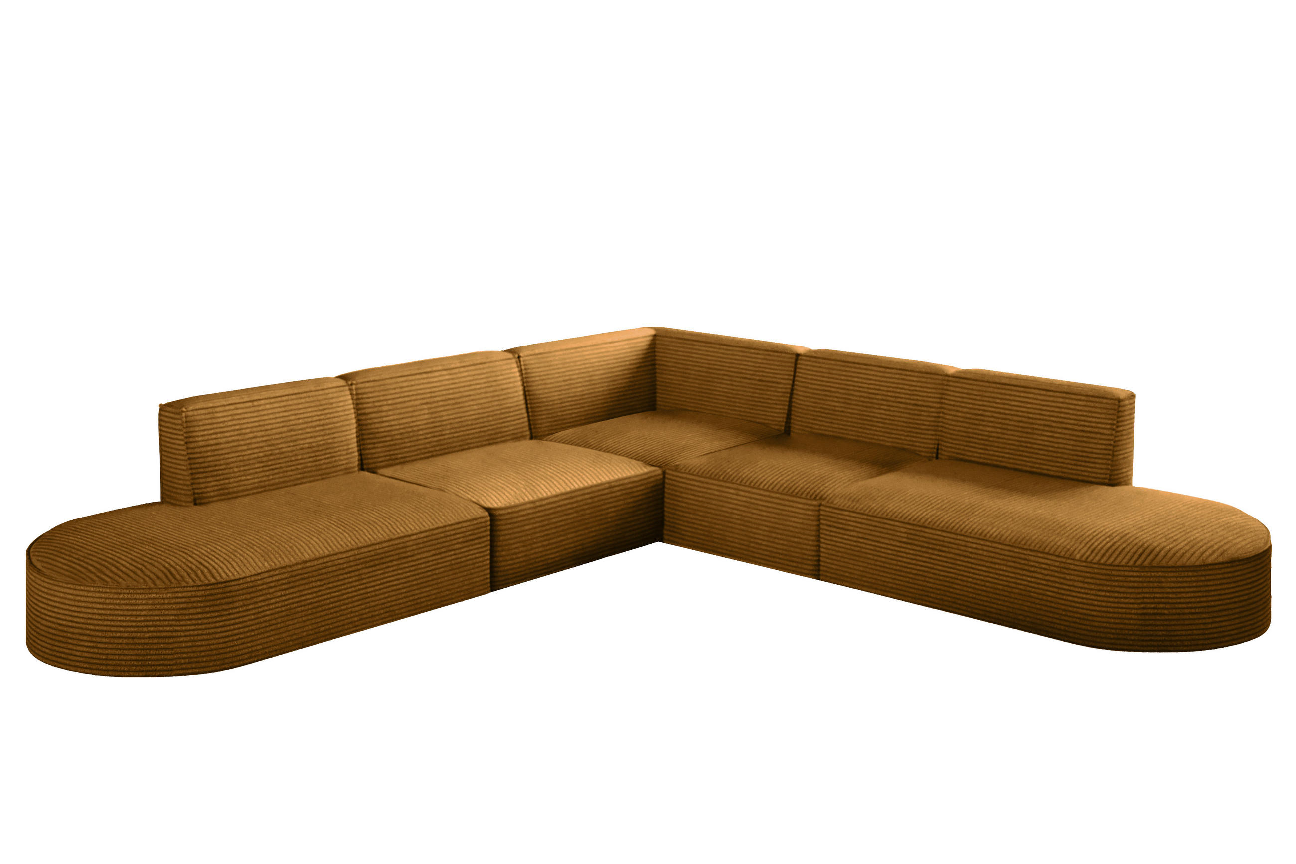 ECKSOFA Designer Corner MODENA stoff Poso, viele Farben Senffarbe - Honig, Holzwerkstoff (285/285cm) - Kaiser Möbel