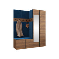 MOBILIER PENTRU HOL Orion XII - albastru/culoare lemn de nuc, material plastic/compozit lemnos (158/186/46cm) - MIRJAN24