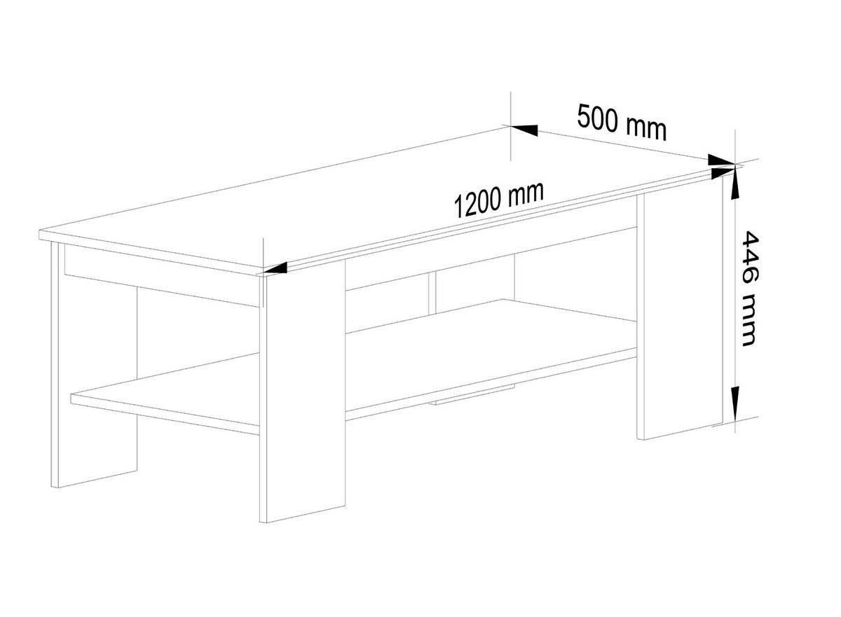 COUCHTISCH Weiß 45/120/50 - Weiß, Holzwerkstoff (50/120/45cm) - RAUMHIRSCH FURNITURE