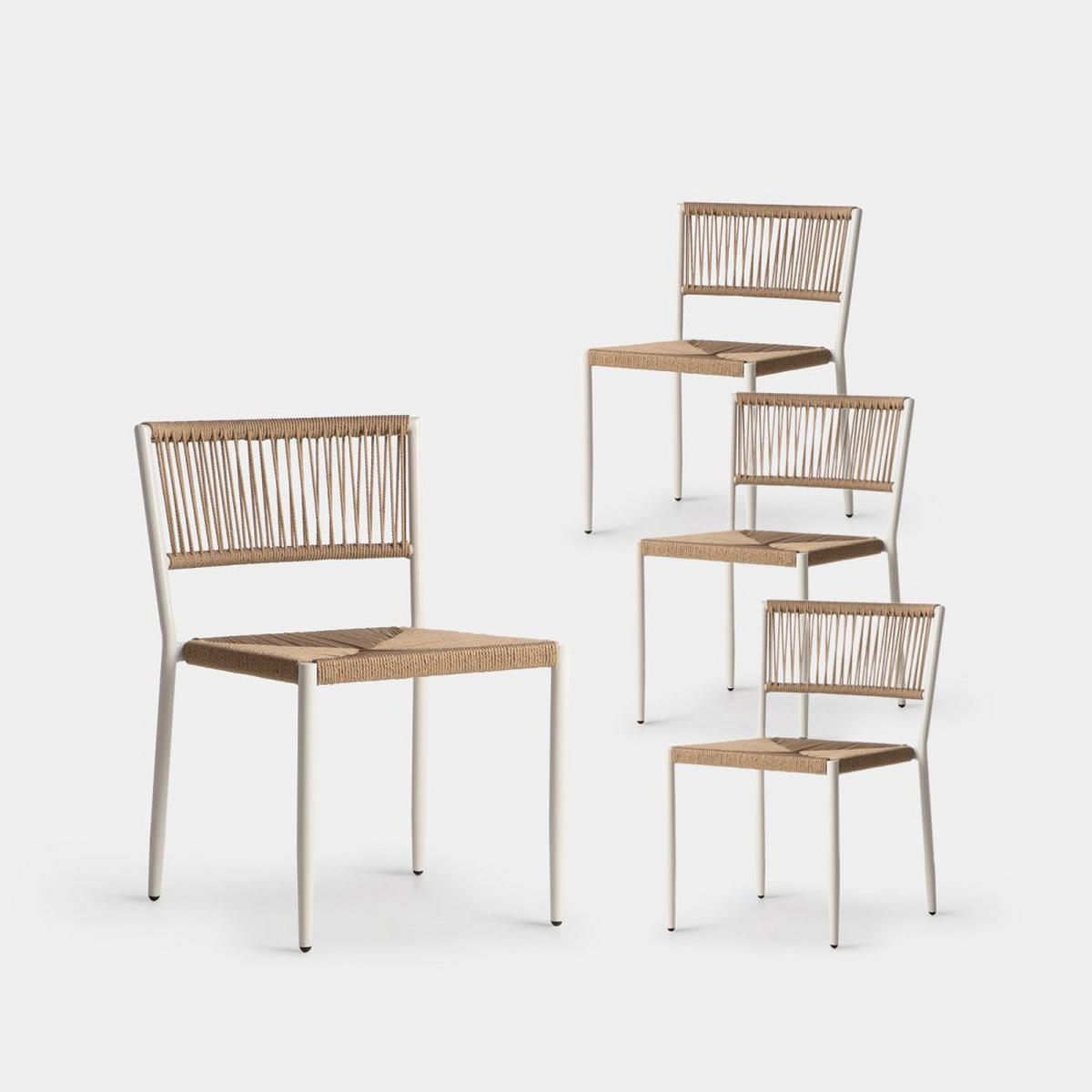 GARTENSTUHL Kale Beige 53 cm x 79 cm 4er-Set - Beige, Kunststoff (53/79/60cm) - Klast Home
