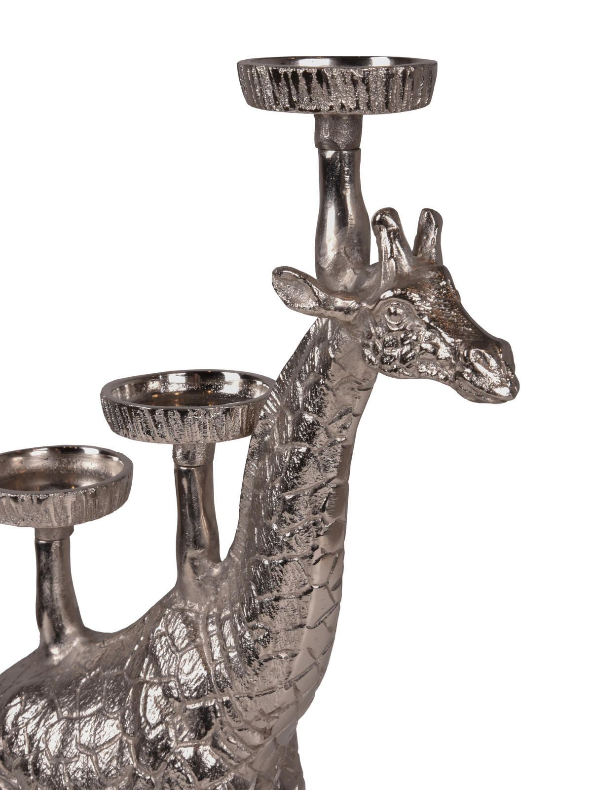 KERZENHALTER Tom Silber 50x21x33cm - Silberfarben, Metall (21/50/33cm) - DELUKE