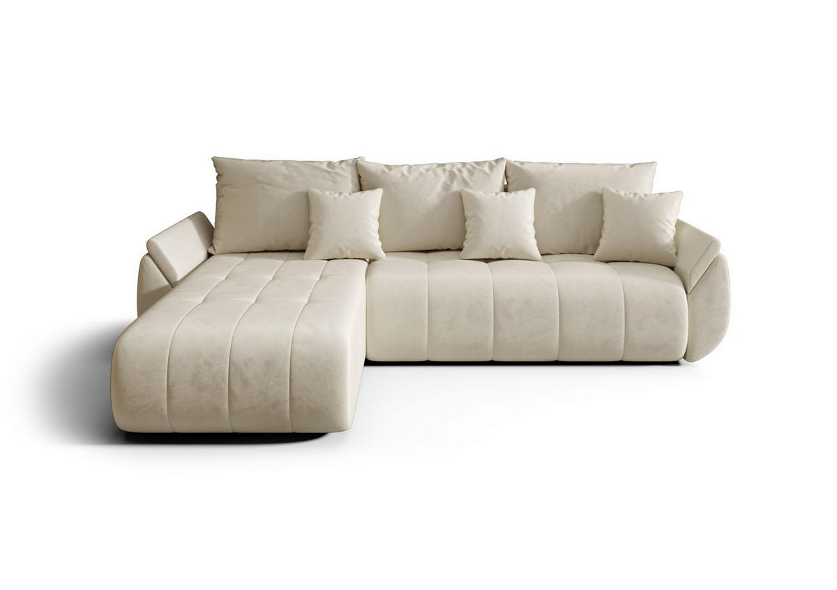 ECKSOFA mit Schlaffunktion TOKYO R Monoligt 02 Rechts - Beige, Textil (280/185cm) - Bedante