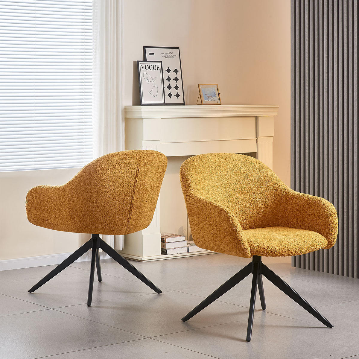 SESSEL LENA Gelb - Gelb, Metall (65/80/64cm) - B&D Home