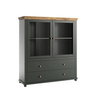 SKRINKA NA RIAD Martin Zelená a drevo - zelená, kompozitné drevo (126/138/42cm) - Petits-meubles