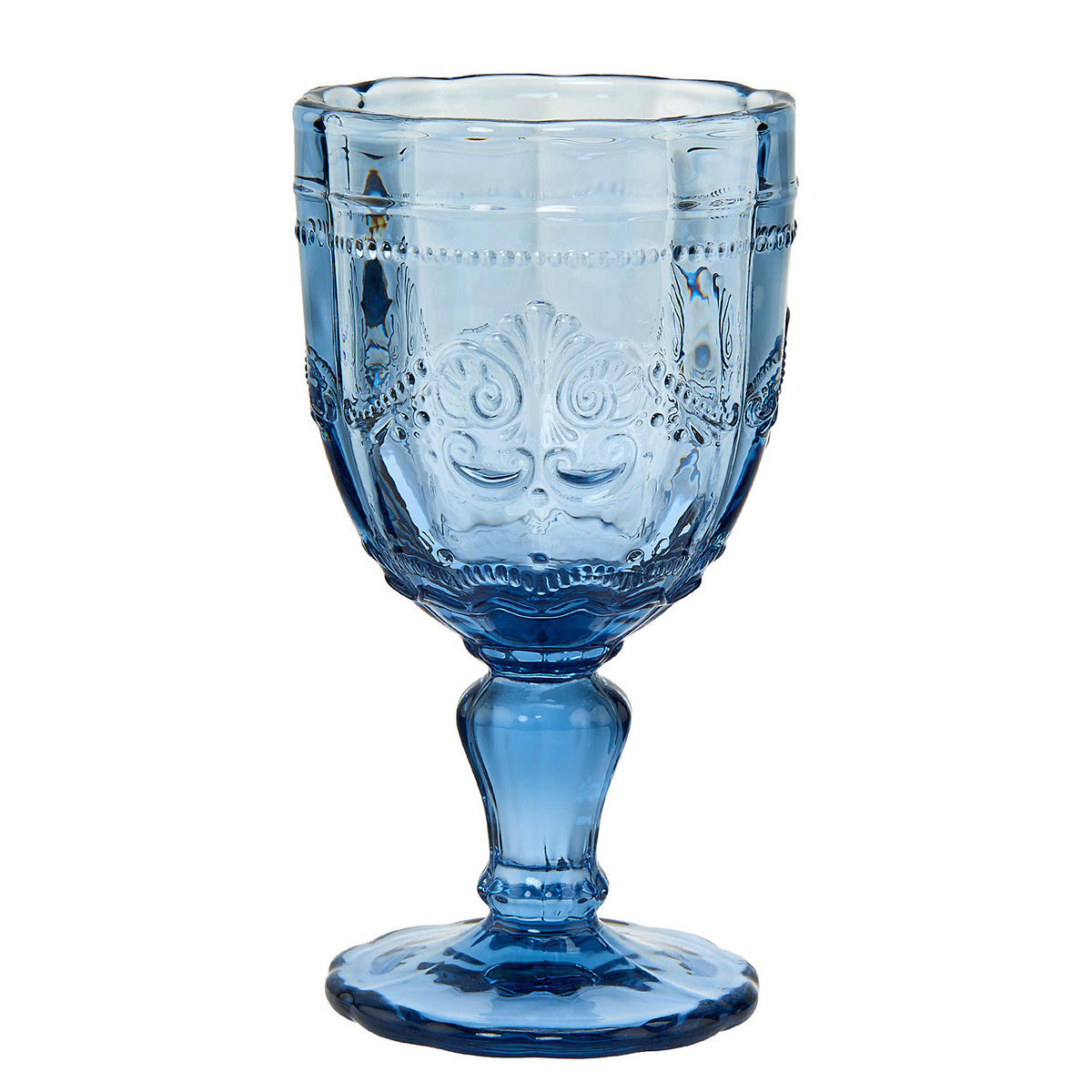 TRINKGLAS (6er Set) Victorian - Blau, Glas (0.23L) - Butlers