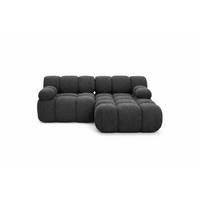CHAISELONGUE Modular, Veloursstoff Salvador, Rosa, Rechts, Selia - Graphitfarben/Rosa, Holz (190/160cm) - Kaiser Möbel