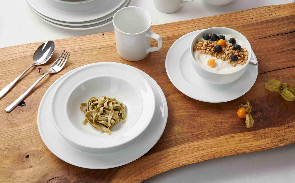 SUPPENTELLER Simple weiß ø 22 cm 6er Set - Weiß, Keramik (22cm) - Ritzenhoff Breker