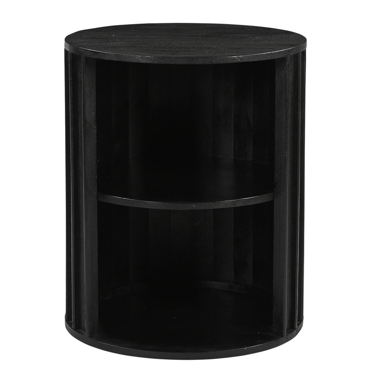 COUCHTISCH - Akazie massiv - Schwarz/Akaziefarben, Holz (50/50/60cm) - home24