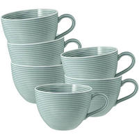 MILCHKAFFEETASSEN Beat Color Glaze Arktisblau 0,35 l 6er Set - Blau, Keramik (0.35L) - Seltmann Weiden