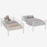 ETAGENBETT Metall Twin über Twin - Weiß, Metall (98/197cm) - ComfortXL