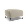 POUF Samt Stoff Creme - Perlmutt/Creme, Textil/Metall (65/44/65cm) - Makamii